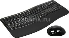 Комплект (клавиатура+мышь) MICROSOFT 5050, USB, беспроводной, черный [pp4-00017]