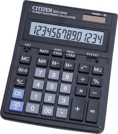 Калькулятор CITIZEN SDC-554 S, 14-разрядный, черный