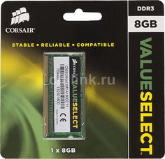 Модуль памяти CORSAIR CMSO8GX3M1A1600C11 DDR3 - 8Гб 1600, SO-DIMM, Ret