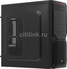 Корпус ATX AEROCOOL V3X, Midi-Tower, без БП, черный и красный