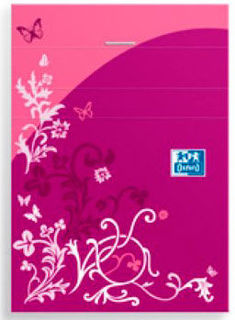 Блокнот Oxford ELEGANCE 400004628 90x140мм обложка картон 48стр. линейка скрепки розовый