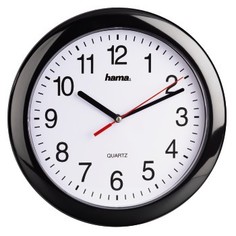 Настенные часы HAMA PP-250 H-113920, аналоговые, черный