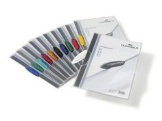 Папка с фигурным клипом Durable Swingclip 226007 полупрозрач. верх.лист A4 1-30лист. темно-синий