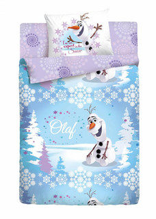 Постельное белье Disney Олаф зима Комплект 1.5 спальный Ранфорс 186495