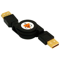 Аксессуар Konoos USB 2.0 AM-AF 0.75m Black KCR-USB2-AMAF-0.75