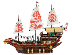 Конструктор Lele Ninja Movie Летающий корабль Мастера Ву 31076