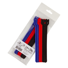 Хомуты-липучки Comfix 150x12mm 6шт 2xBlack/Blue/Red HLCT-150-RP22200