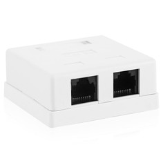 Розетка SUPRLAN 2 Sockets RJ-45 UTP Cat.5e 8P8C 5шт 10-0309