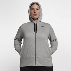 Женская худи для тренинга с молнией во всю длину Nike Dry (большие размеры)