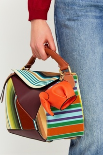 Оранжевый брелок-монетница из кожи Loewe
