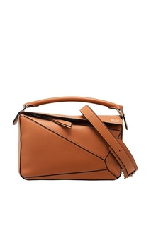 Коричневая сумка из кожи Puzzle Loewe