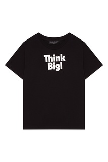 Черная футболка с надписью Balenciaga Children