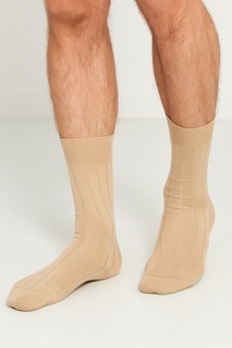 Бежевые носки из хлопка Artioli