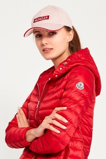 Бежевая кепка с логотипом Moncler