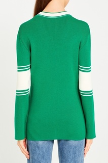 Шерстяной пуловер зеленого цвета Red Valentino