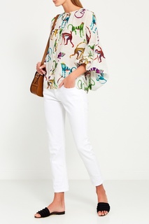 Шелковая блузка с принтом Stella Jean
