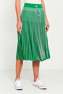 Зеленая плиссированная юбка Valentino