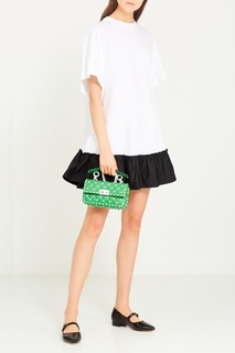Зеленая кожаная сумка Rockstud Spike Valentino