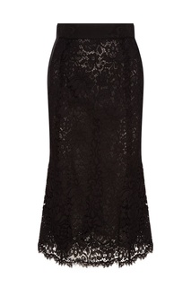 Черная юбка-карандаш из кружева Dolce & Gabbana