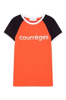 Красная футболка с логотипом Courreges