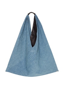 Голубая сумка-хобо из денима Japanese Mm6 Maison Margiela