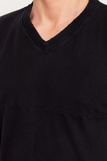 Черная футболка с потертыми краями N.D.G Studio