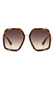 Солнцезащитные очки oversize square-frame metal - Gucci