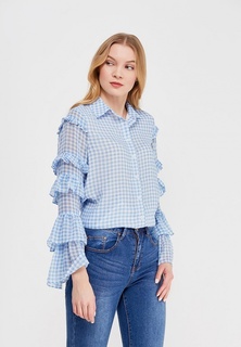 Блуза LOST INK MULTI FRILL SLEEVE GINGHAM SHIRT