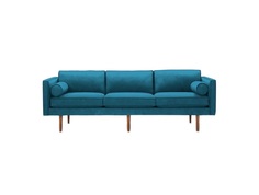 Диван трехместный blues (myfurnish) голубой 215x78x88 см.