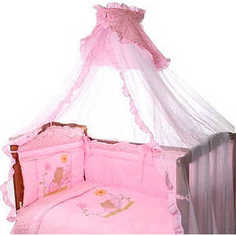 Комплект в кроватку Золотой гусь Сладкий сон 7 предметов (розовый) 1096