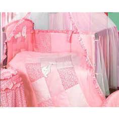 Комплект в кроватку Золотой гусь Кошки-мышки 7 предметов (розовый) 1706