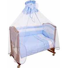 Комплект в кроватку Сонный Гномик Пушистик 7 предметов (голубой) 710