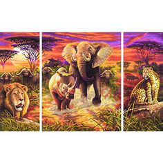 Раскраска по номерам Schipper Африка триптих 9260520