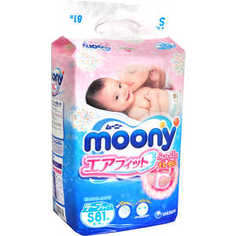 Подгузники Moony S 4-8кг 81шт 4903111243822