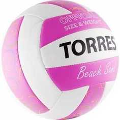 Мяч волейбольный любительский для пляжа Torres Beach Sand Pink арт. V30085B, размер 5, бело-розово-мультиколор