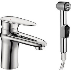 Смеситель для раковины Lemark Status с гигиенической лейкой шланг 1.5 м крепление (LM4416C)