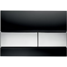 Панель смыва TECE TECEsquare (9240807) стекло чёрное, клавиши хром глянцевый