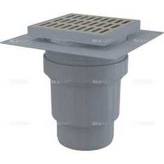 Душевой трап AlcaPlast 150х150/110 подводка прямая, гидрозатвор мокрый (APV13)