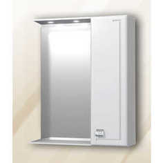 Зеркальный шкаф Меркана Толедо 60см шкаф справа свет розетка белый (27647)