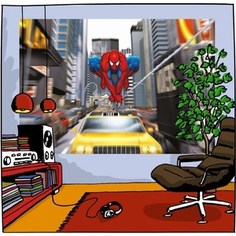 Фотообои MARVEL Spider-Man Rush Hour 184 х 127см.