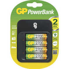 Зарядное устройство и аккумулятор GP PowerBank PB550GS250 + 2500mAh AA 4шт.