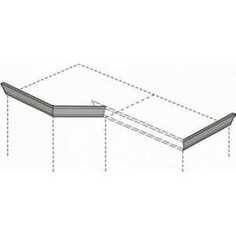 Карниз Шатура Марта-М Беж для композиции (угловой+шкаф) 297209