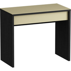 Письменный стол MetalDesign Кварт MD 771.01.10 корпус-черный/ стекло-крем