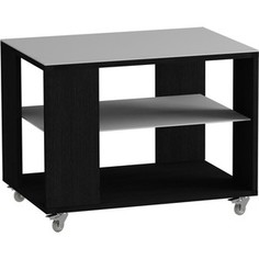 Журнальный стол MetalDesign Смарт MD 733.01.11 корпус-черный/ стекло-белый