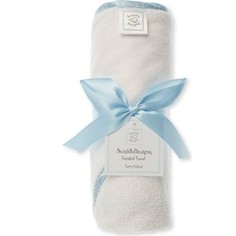 Полотенце с капюшоном SwaddleDesigns Полотенце с капюшоном Hooded Towel WH w/BL Mini Mod (SD-117PB)