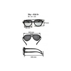 Cолнцезащитные очки Real Kids детские Авиатор черные (4SKYBLK)