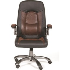 Офисное кресло Chairman 439 экопремиум черный+микрофибра черный/коричневый