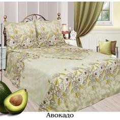 Комплект постельного белья Сова и Жаворонок 2-х сп, бязь, Авокадо, n70