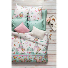 Комплект постельного белья Сова и Жаворонок 1,5 сп, поплин, Роз де Пари, n70