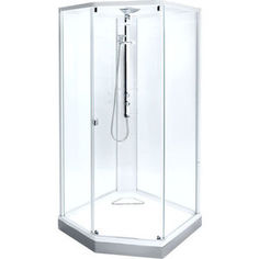 Душевая кабина IDO Showerama 8-5 90х90x220 см, профиль белый, прозрачное стекло/узорчатое стекло (4985027909)